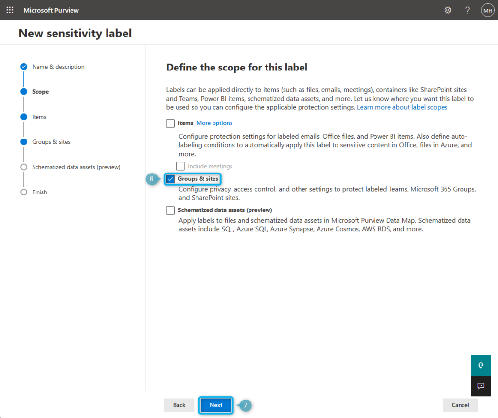Configure Sensitivity Label