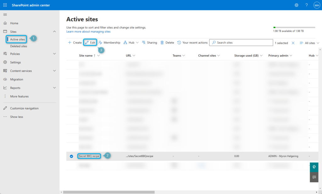 Apply Sensitivity label from SPO admin center