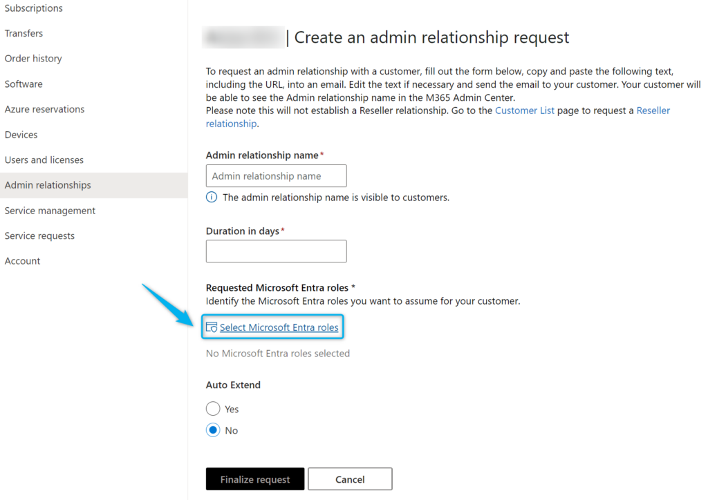 Request GDAP permissions