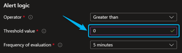 set the treshold value