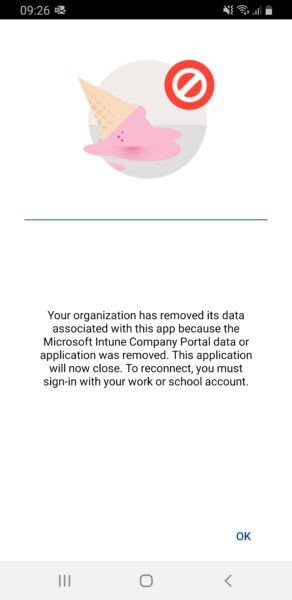 Data removed from company portal