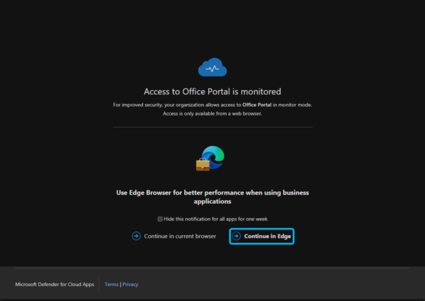 Nudge to Edge notification