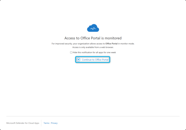 Session policy notification