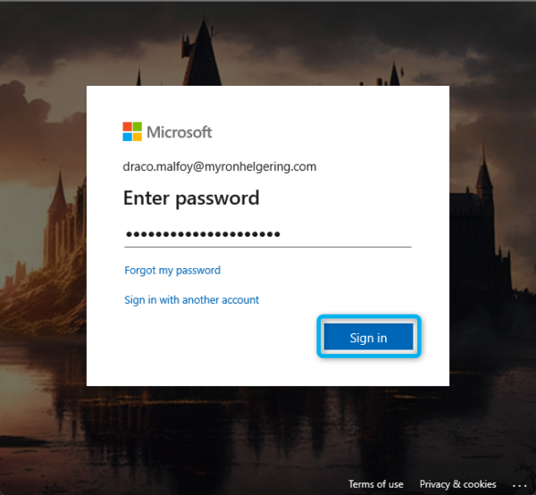Sign-in to work profile