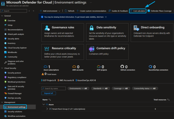 Navigate to MDC cost calculator