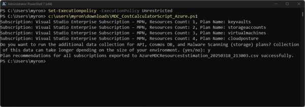 Run script with powershell